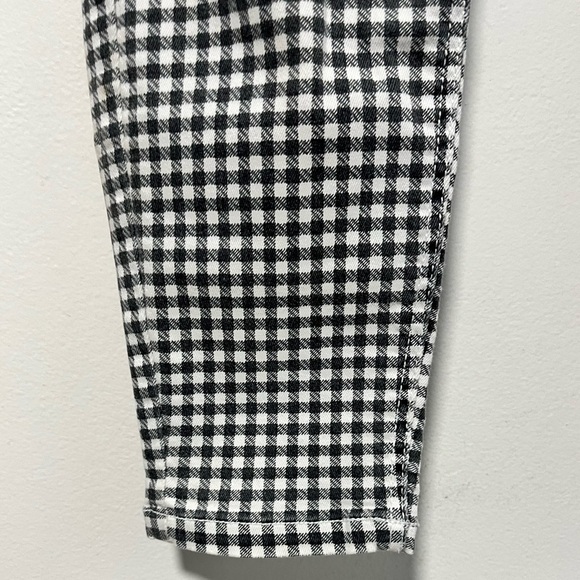 Stradivarius Gingham High-Waisted Pants - Size 6 - Picture 5 of 9
